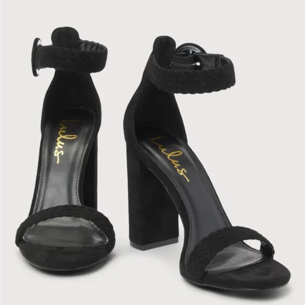 Lulu's Elegant Black Block Heels